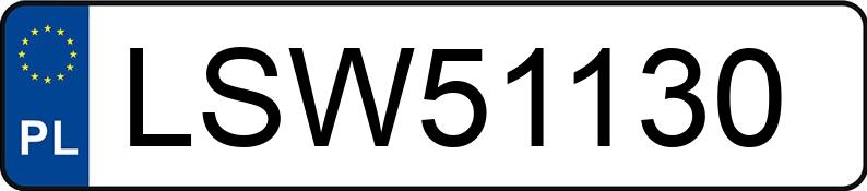 O número de registro LSW 51130 tem SAAB 9-5 - LSW51130