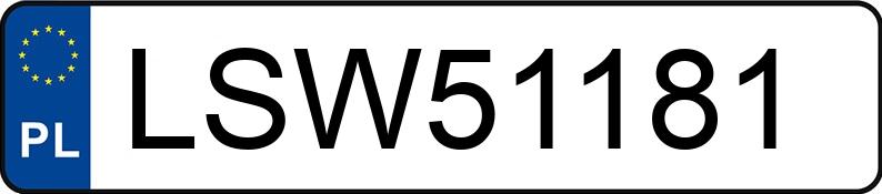 Numer rejestracyjny LSW 51181 posiada AUDI A4 Avant 2.5 TDi Kat. MR`05 E3 8E A4 Avant 2.5 TDi Kat. MR`05 E3 8E - LSW51181