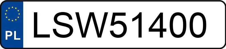 Numer rejestracyjny LSW 51400 posiada BMW 118 - LSW51400