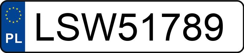 Numer rejestracyjny LSW 51789 posiada AUDI A4 Avant 1.9 TDi DPF MR`05 E4 8E A4 Avant 1.9 TDi DPF MR`05 E4 8E - LSW51789