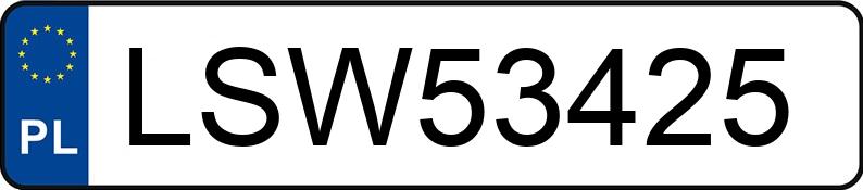 O número de registro LSW 53425 tem KIA Picanto 1.1 MR`04 E3 Picanto 1.1 MR`04 E3 - LSW53425