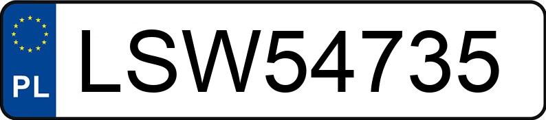 Numer rejestracyjny LSW 54735 posiada AUDI S3 - LSW54735 Numer rejestracyjny LSW 54735 posiada AUDI S3 - LSW54735