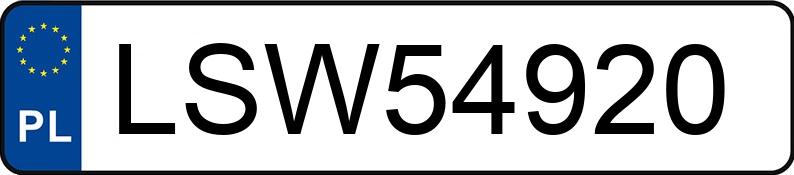 Numer rejestracyjny LSW 54920 posiada PEUGEOT 3008 1.6 HDI MR`09 E5 Style - LSW54920