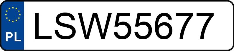 Numer rejestracyjny LSW 55677 posiada SUZUKI JIMNY - LSW55677
