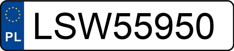 Numer rejestracyjny LSW 55950 posiada SUBARU BRZ - LSW55950
