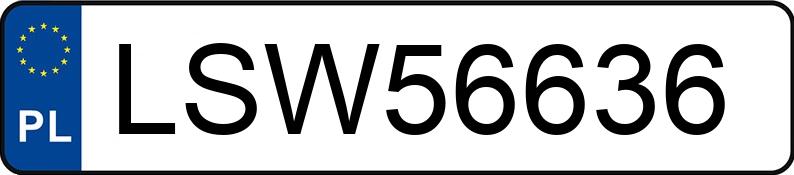 Numer rejestracyjny LSW 56636 posiada LEXUS IS 200 MR`99 Classic - LSW56636