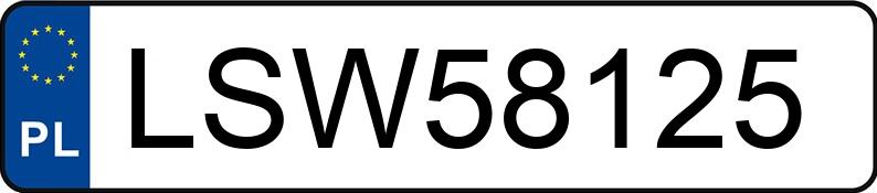 Numer rejestracyjny LSW 58125 posiada VOLKSWAGEN CADDY 2KN - LSW58125