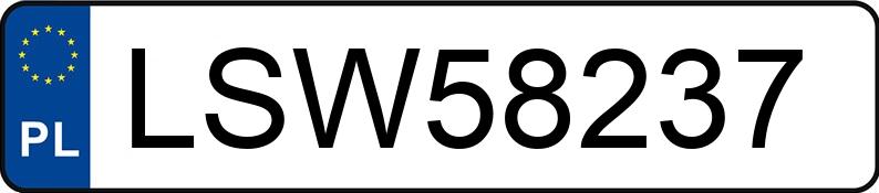 Numer rejestracyjny LSW 58237 posiada MERCEDES-BENZ CLS 500 MR`04 E3 219 CLS 500 MR`04 E3 219 - LSW58237