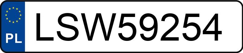 Numer rejestracyjny LSW 59254 posiada KIA SPORTAGE QLE - LSW59254