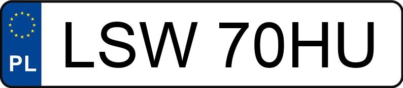 Numer rejestracyjny LSW 70HU posiada VOLKSWAGEN PASSAT - LSW70HU