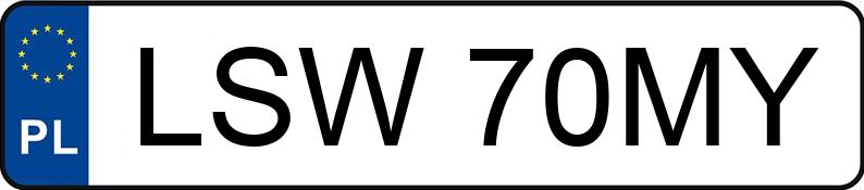 Numer rejestracyjny LSW 70MY posiada OPEL ASTRA NOTCHBACK - LSW70MY