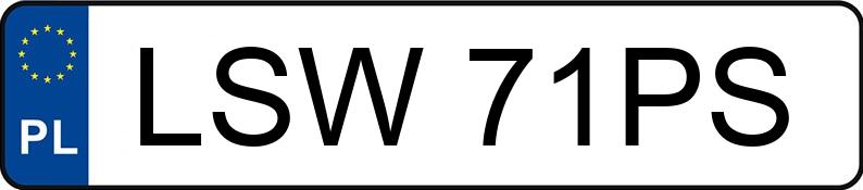 Die Registrierungsnummer LSW 71PS hat BPW G4 - LSW71PS