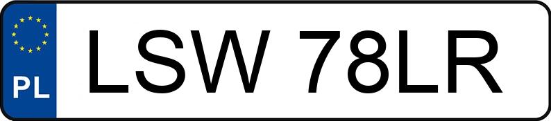 Il numero di registrazione LSW 78LR ha BMW 318 Diesel MR`16 E6 F30 318 Diesel MR`16 E6 F30 - LSW78LR