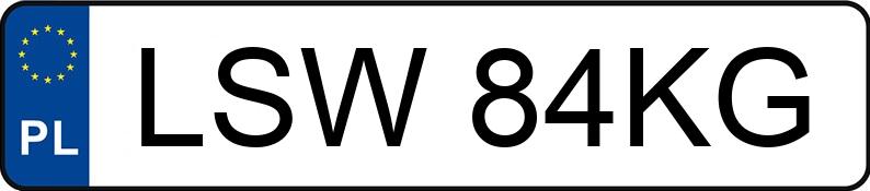 Numer rejestracyjny LSW 84KG posiada MERCEDES-BENZ 313 Sprinter CDI MR`06 E4 3.5t 313 Sprinter CDI MR`06 E4 3.5t - LSW84KG