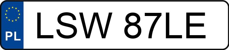 Numer rejestracyjny LSW 87LE posiada BMW X5 3.0 Diesel MR`99 E3 E53 3.0D - LSW87LE