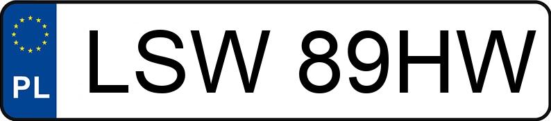 Numer rejestracyjny LSW 89HW posiada AUDI A6 2.4 Kat. C4 A6 2.4 Kat. C4 - LSW89HW