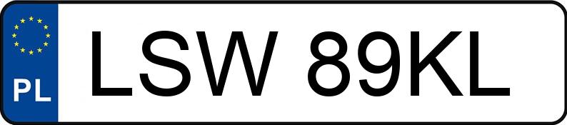 Numer rejestracyjny LSW 89KL posiada AUDI A3 2.0 TDI - LSW89KL