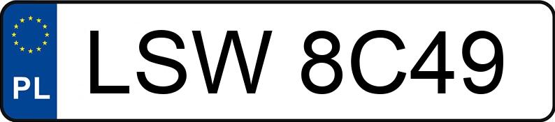 Numer rejestracyjny LSW 8C49 posiada CITROEN BERLINGO 1.9 D - LSW8C49