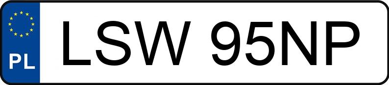 Numer rejestracyjny LSW 95NP posiada SKODA Octavia II 1.8 MR`09 E5 Cross - LSW95NP
