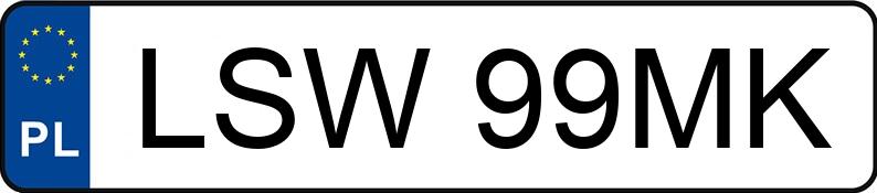 Numer rejestracyjny LSW 99MK posiada RENAULT MEGANE - LSW99MK