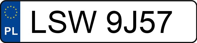 Numer rejestracyjny LSW 9J57 posiada MERCEDES-BENZ VITO - LSW9J57