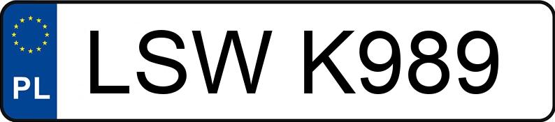 Numer rejestracyjny LSW K989 posiada MERCEDES-BENZ C 180 Kompressor Kat. MR`00 E3 203 Classic - LSWK989