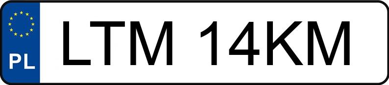Numer rejestracyjny LTM14KM posiada MAZDA MX-3 1.8 Kat. MX-3 1.8 Kat.