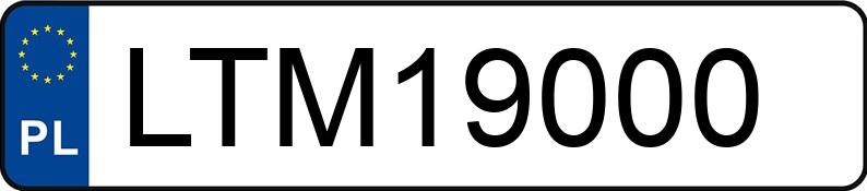 Numer rejestracyjny LTM 19000 posiada BMW 730 I - LTM19000