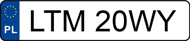 Numer rejestracyjny LTM 20WY posiada BMW 730i 730i Kat. E32 - LTM20WY Numer rejestracyjny LTM 20WY posiada BMW 730i 730i Kat. E32 - LTM20WY