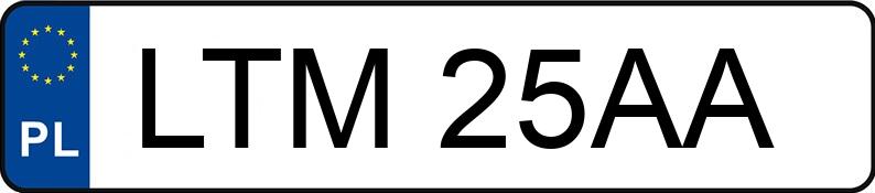 Numer rejestracyjny LTM 25AA posiada FIAT MAREA 1.6 KAT - LTM25AA Numer rejestracyjny LTM 25AA posiada FIAT MAREA 1.6 KAT - LTM25AA