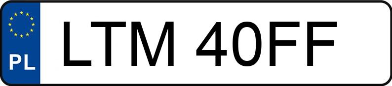 Numer rejestracyjny LTM 40FF posiada VOLVO 850 Kat. GLT - LTM40FF