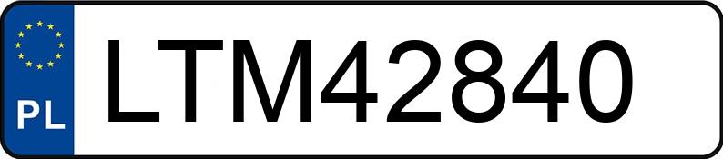 Numer rejestracyjny LTM 42840 posiada AUDI A6 - LTM42840
