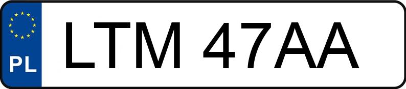 Numer rejestracyjny LTM 47AA posiada ALFA ROMEO 156 1.8 16V Kat. MR`97 932 T.Spark - LTM47AA