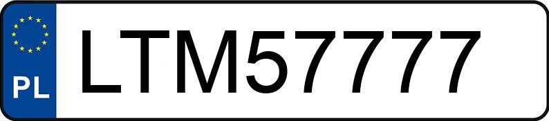 Numer rejestracyjny LTM 57777 posiada OPEL ASTRA GTC - LTM57777