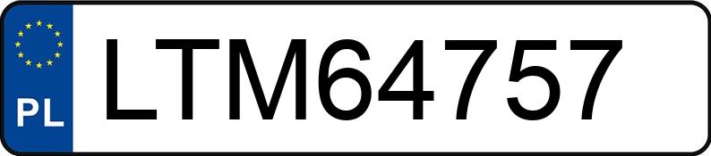 Numer rejestracyjny LTM 64757 posiada AUDI A3 - LTM64757