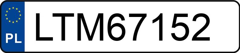 Numer rejestracyjny LTM 67152 posiada BMW 535i MR`10 E5 F10 535i MR`10 E5 F10 - LTM67152