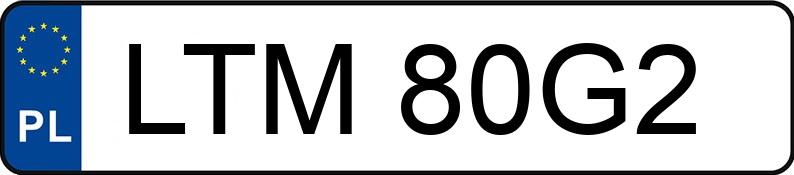 Numer rejestracyjny LTM 80G2 posiada YAMAHA Sportowe do 600 ccm YZF-R6 - LTM80G2