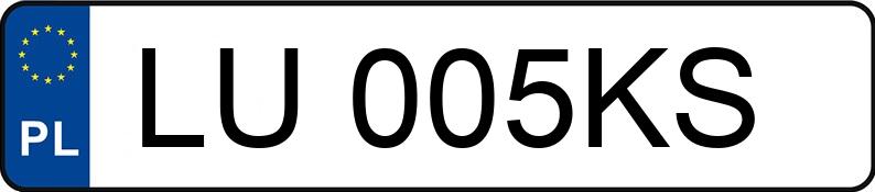 Numer rejestracyjny LU 005KS posiada BMW M5 COMPETITION - LU005KS