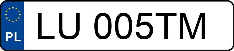 Numer rejestracyjny LU 005TM posiada AUDI A5 - LU005TM
