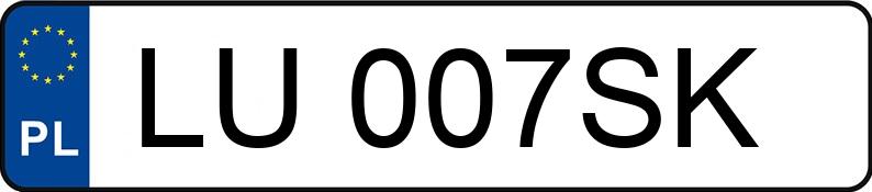 Numer rejestracyjny LU 007SK posiada BENTLEY CONTINENTAL GT S V8 - LU007SK