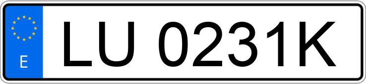 Numer rejestracyjny LU0231K posiada PEUGEOT 205