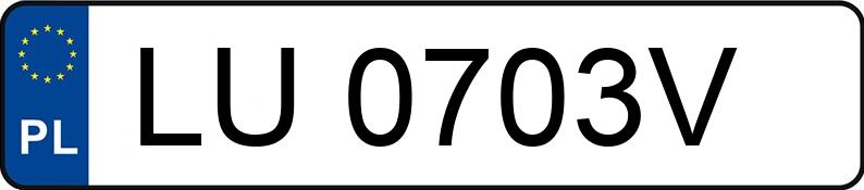 Numer rejestracyjny LU 0703V posiada BMW 320 Diesel Kat. MR`98 E46 320 Diesel Kat. MR`98 E46 - LU0703V