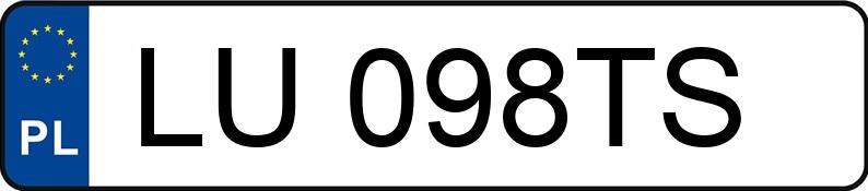 Numer rejestracyjny LU 098TS posiada BMW 520i 24V Kat. E34 520i 24V Kat. E34 - LU098TS