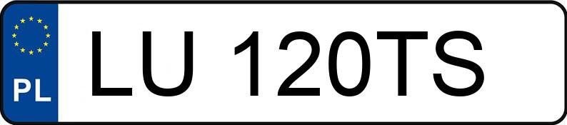 Il numero di registrazione LU 120TS ha SKODA Scala 1.0 TSI MR`19 E6d Style - LU120TS