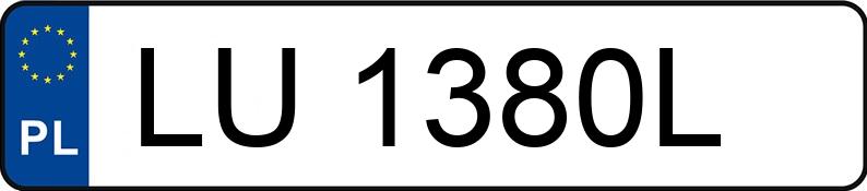 Numer rejestracyjny LU 1380L posiada AUDI A6 Avant 2.0 TDi MR`04 E4 4F A6 Avant 2.0 TDi MR`04 E4 4F - LU1380L