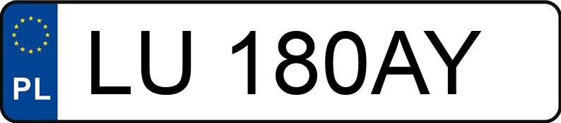 Numer rejestracyjny LU 180AY posiada FORD Fiesta 1.2 MR`13 E5 Silver X - LU180AY Numer rejestracyjny LU 180AY posiada FORD Fiesta 1.2 MR`13 E5 Silver X - LU180AY