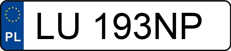 Numer rejestracyjny LU 193NP posiada SUBARU IMPREZA - LU193NP