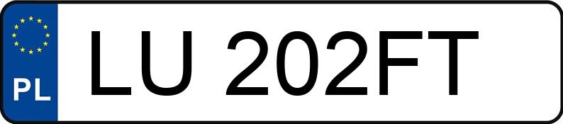 Numer rejestracyjny LU 202FT posiada AUDI A5 SPORTBACK - LU202FT