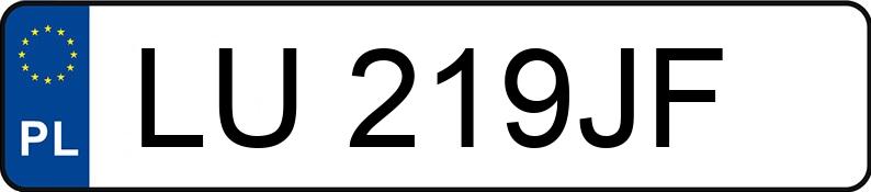 Numer rejestracyjny LU 219JF posiada TOYOTA AVENSIS - LU219JF