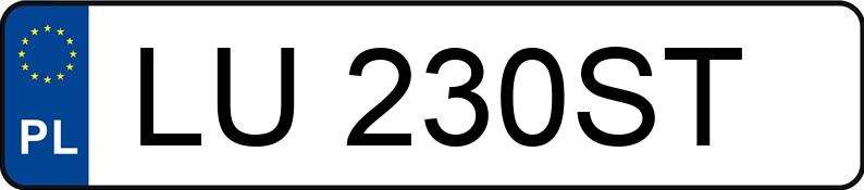 Numer rejestracyjny LU 230ST posiada PEUGEOT 206 Coupe-Cabrio 1.6 MR`00 E3 206 Coupe-Cabrio 1.6 MR`00 E3 - LU230ST